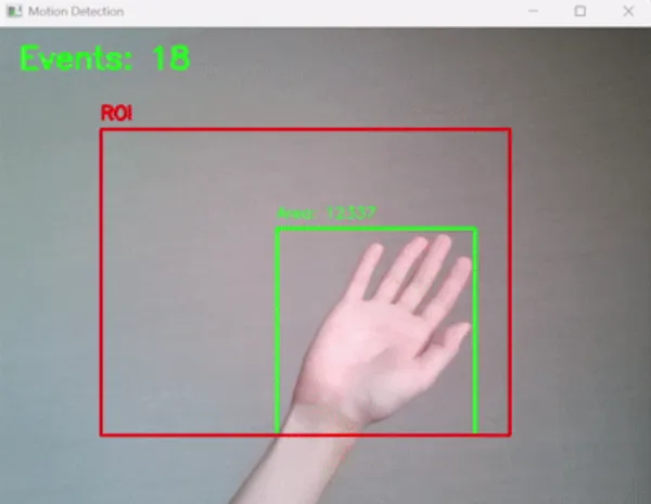 OpenCVを用いた古典的なリアルタイム動体検知アプリケーション